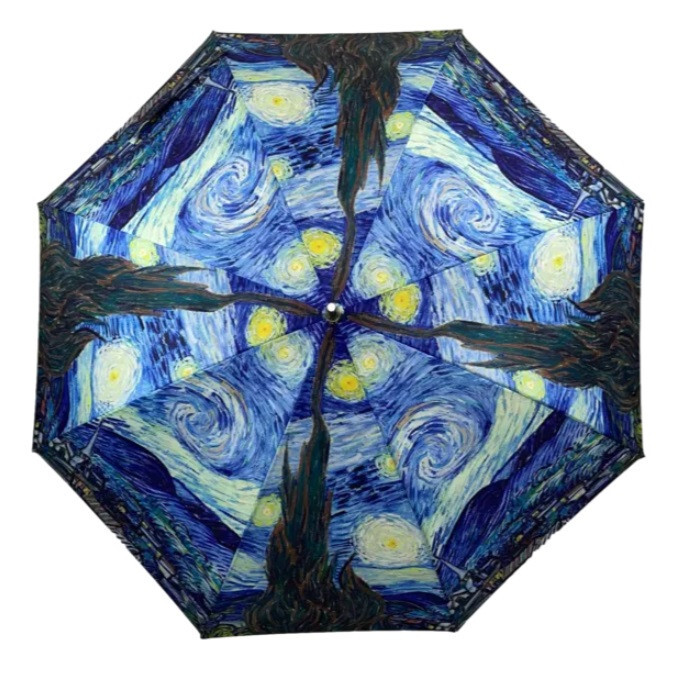 Soake Storm King Van Gogh Starry Night Large Walking Stick Umbrella Brolley Case