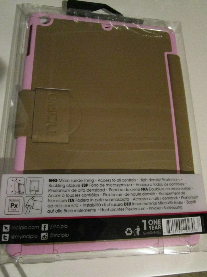 Incipio Lexington Protective Leather Cover Case Kickstand for iPad Air Tan Pink - Image 2 of 2