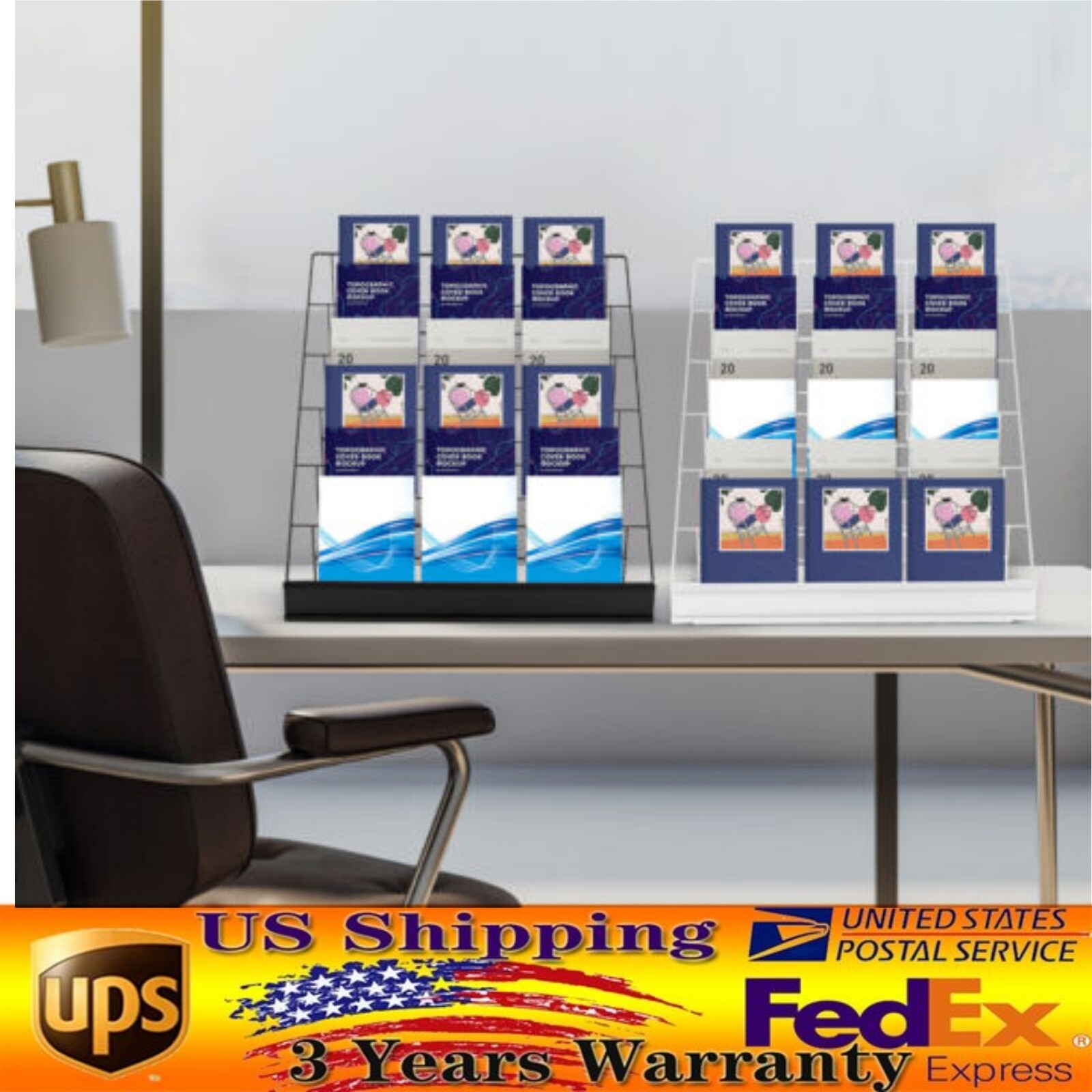 6 Tier Wire Countertop Rack Comic Book Rack Book Display Stand For Books DVD CD