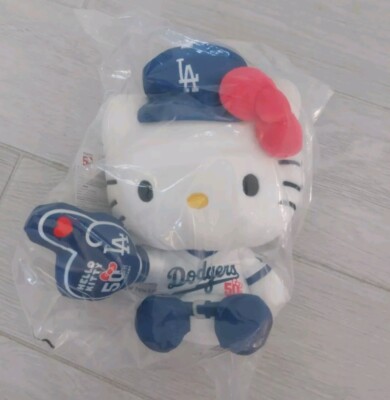 2024 Hello Kitty Los Angeles Dodgers Plush Doll 50TH Anniversary +