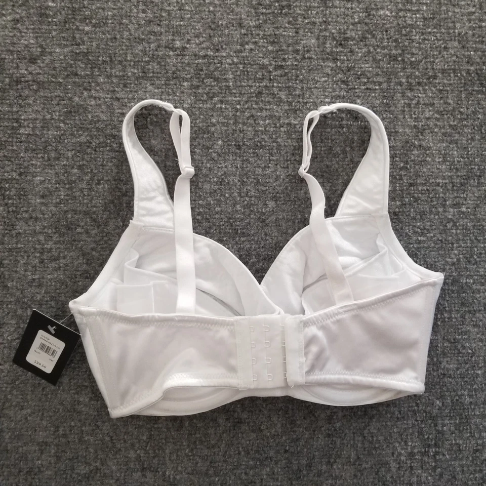 Nuevo Sujetador Frederick's of Hollywood Va Voom 34F Blanco Satinado Correa Ancha -POWT * Foto 3 de 4