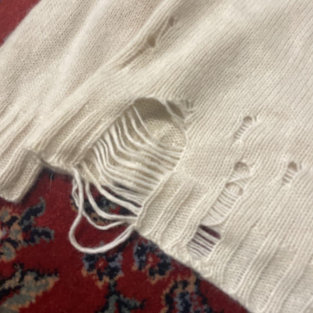 トップス 00s DIESEL cotton knit y2k archive Diesel Men L 00S Y2K Archive Distressed Layered Knit Luxury