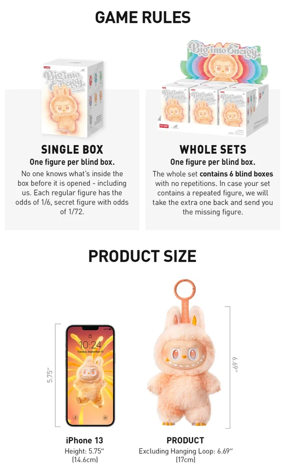 *USA* AUTHENTIC POP MART LABUBU MONSTERS BIG INTO ENERGY (VINYL PLUSH BLIND BOX) - Image 4 of 4