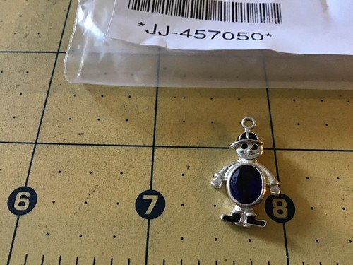 Sterling Blue Birthstone Boy   - Charm Pendant