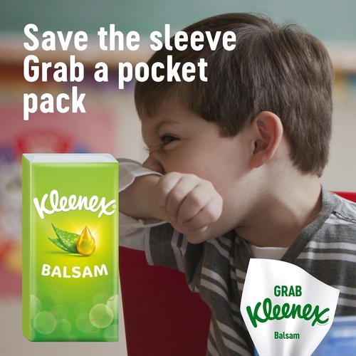 Kleenex Balsam Facial Tissues - Pack Of 12 Tissue Boxes - 64 Per Box - 768 Total - Picture 4 of 7