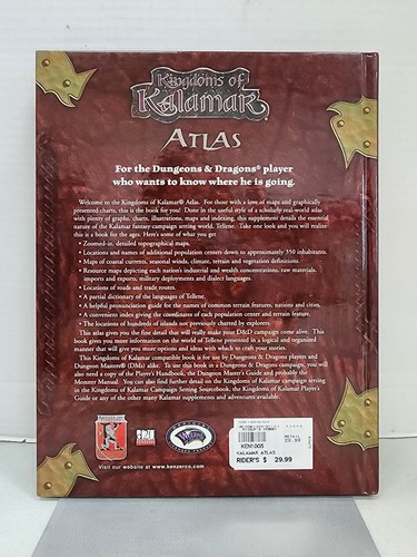 Dungeons & Dragons Kingdoms of Kalamar Atlas (2002 hardcover, Used) wh - Picture 4 of 8