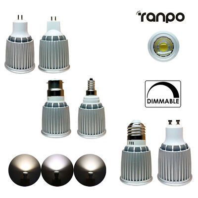 Dimmable Led Spotlight Bulbs 12w Cob Gu10 12v 24v 220v 240v Bulb E14 Mr16 E12