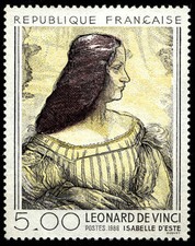 Timbre France 2446 Neuf** Portrait d'Isabelle D'Este - Léonard de Vinci 1986