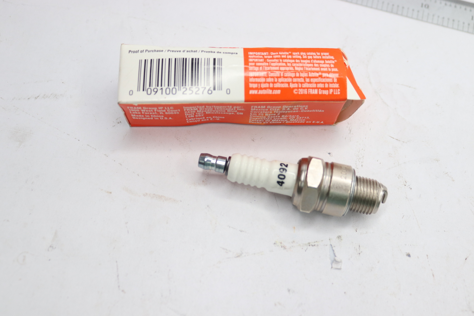 Autolite Spark Plug Copper Non-Resistor  4092 