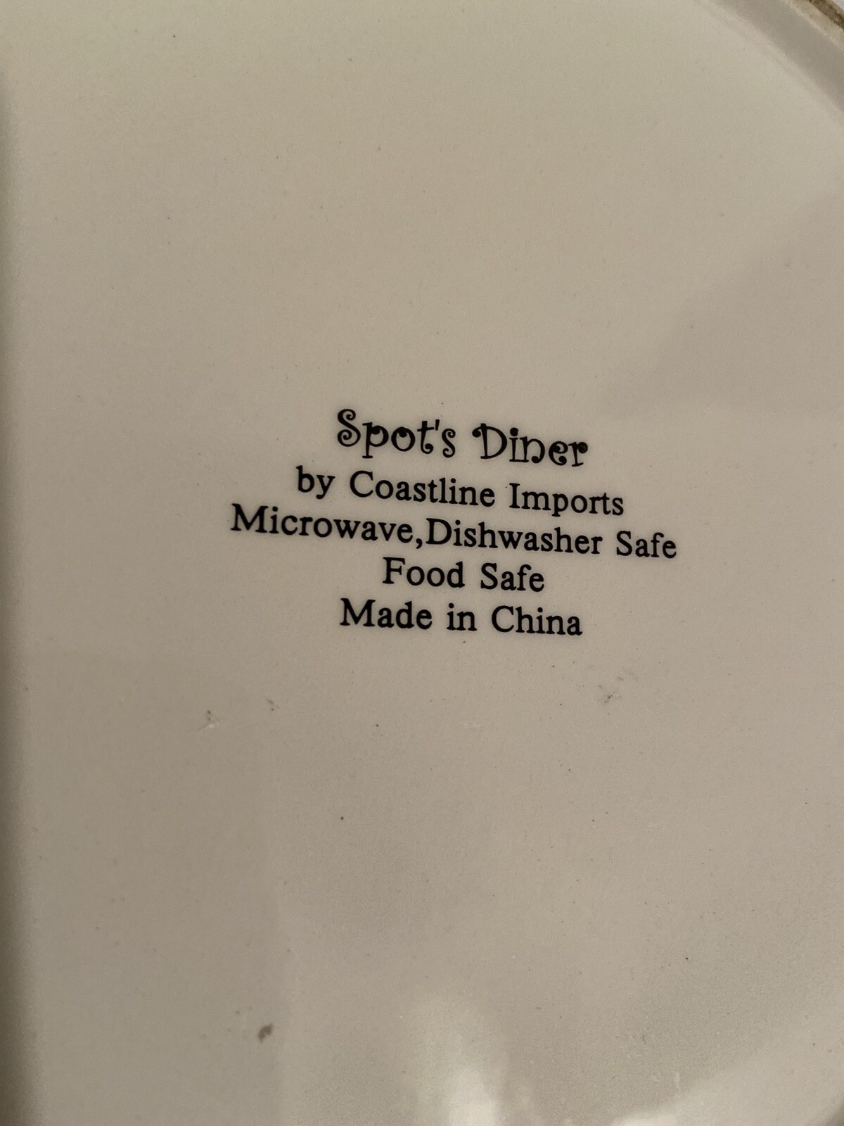 SPOT'S DINER Stoneware S/M Dog Bowl by Coastline Imports Brown With