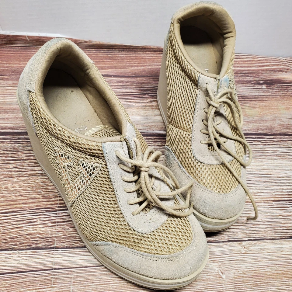 Zapatos de cuña VOLATILE para mujer talla 8 plataforma alta gamuza caqui Foto 2 de 4