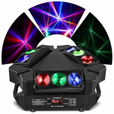 135W 9 LED Moving Head Stage Lighting RGB Spider Beam Lights DMX DJ Disco Party