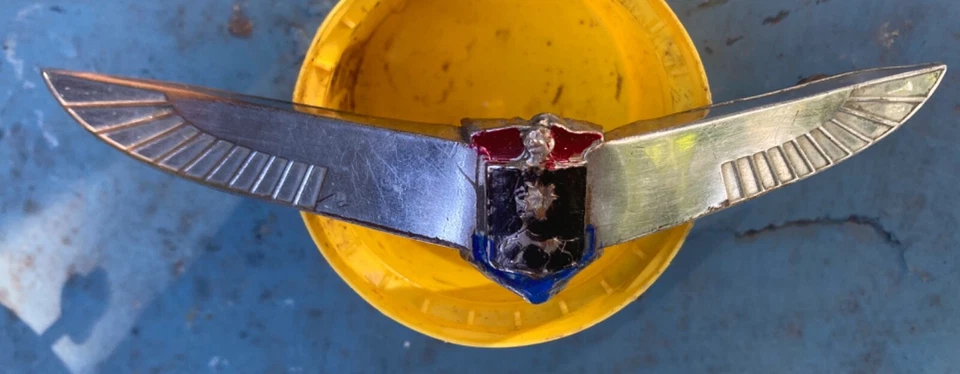 1938 LaSalle Grillel emblema, inserto, FOX & CO OEM Rat Rod Hot Rod Foto 3 de 4