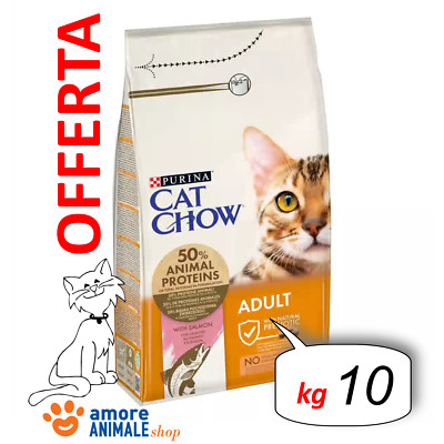 Purina Cat Chow   Adult, Salmone -10 KG - Kroketten Katze, Essen Katzen