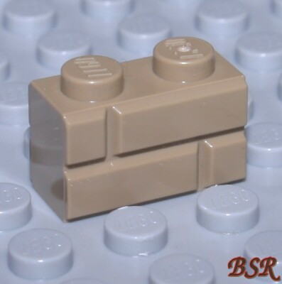 TT21) 10 Stück dunkel tan beige Mauersteine Ziegelsteine Backsteine 98283 & NEU