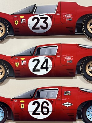 WOW!!! 21 Inch 330 P4 Daytona 1 2 3 Win 1967 Die Cut Lemans Set | eBay