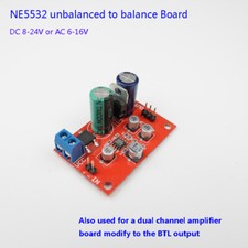 Unbalanced to Balanced Converter Board fit Differential input Amp to BTL Output
