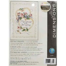 Dimensions kit punto croce contato "United Hearts", 12,7x17,7cm