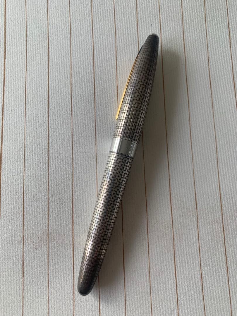 #0040 オーバーホール済み 万年筆 PILOT Elite シルバー 18k PILOT Elite Silver 18K Nib Fountain Pen Premium Authentic Ready to