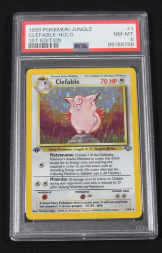 Clefable (1st Edition) graded PSA 8 for sale on eBay