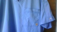 Carhartt Force Ripstop Utility Scrub Top Men's M Short Slv Cornflwr Blue C15106
