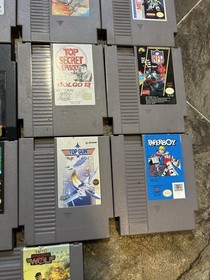 Lotto 22 giochi Nintendo NES Turtles Top Gun Mario Spider-Man Lolo Paperboy NFL