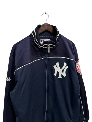 Majestic Authentic Collection NY Yankees Jacke Large blau Patch Reißverschluss 2008 - Bild 4 von 8