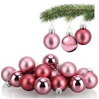 40X Mini-Christbaumkugeln Aus Glas - Kleine Weihnachtskugeln-