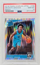 2018 Optic DEVONTE GRAHAM Shock Refractor Rookie Card PSA 10 Gem Mint. rookie card picture
