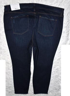 Loft Plus Modern Skinny Jeans Sz 22 Dark Wash Raw Hem Stretch New $79.50