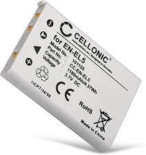 , Batteria per Fotocamera, Compatibile Con Nikon EN-EL5, Coolpix P520, P500, P51
