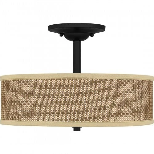 Zen 3-Light Mystic Black Semi-Flush Mount Light - Picture 5 of 5