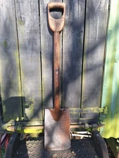 Vintage Garden Spade D Handle Allotment Digging FREE UK P&P 
