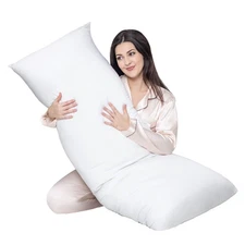 Soft Body Pillow Insert 20x54 Long Breathable Full Size Sleeping Bed Pillow
