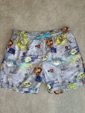 Tommy Bahama Men's Lined Swim Trunks Shorts Graphic Gray Size XL 6 Inch Inseam