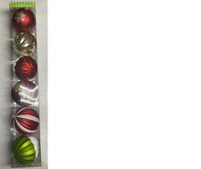 CG Hunter Holiday 6Piece Shatter Resistant 6inch Ornaments Red/Green