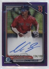 2024 Bowman Chrome Prospect Mega Box Purple Refractor Nazzan Zanetello Auto 0qc2