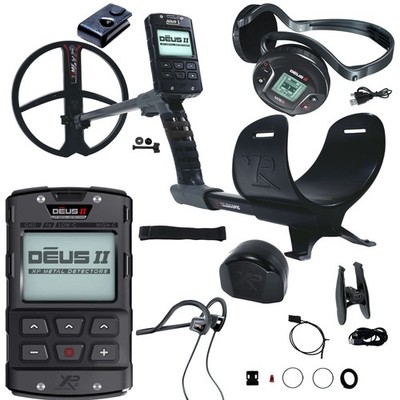 XP DEUS II FMF Metal Detector 11'' Coil + WS6 and Bone Conduction Headphones