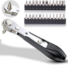 25in1 Mini Ratchet Screwdriver Bit Set S2 Steel Magnetic 1/4" Hex
