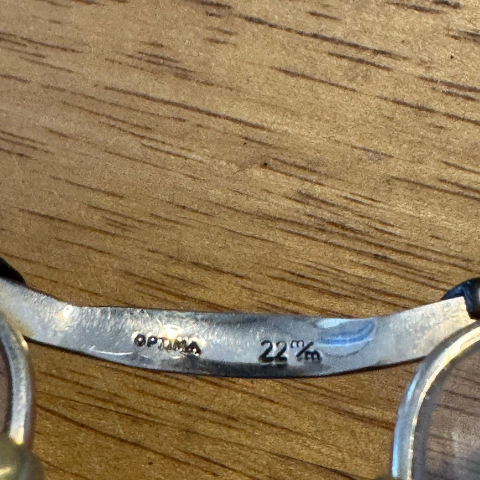 Vintage 1970s Marwitz Optima Eyeglasses Gold Tone Brown Acetate Made in Germany  - Image 4 of 4