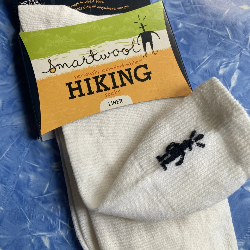 SMARTWOOL HIKING LINER Sz LARGE Wicks Moisture  - Odor Control - Image 4 of 4