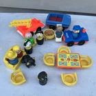 Vintage Fisher Price Toy Lot Accessories And People Figures B14