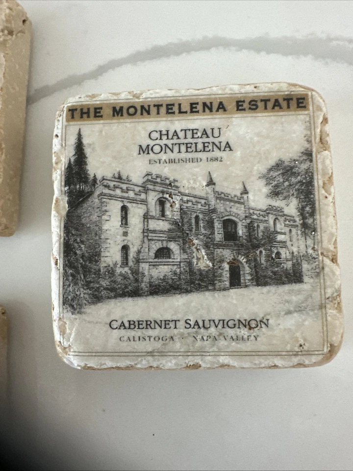 Juego de 5 imanes de mármol con arte y piedra de Vineyard Napa Valley Foto 4 de 4