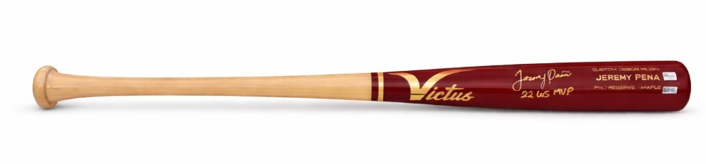 Jeremy Peña Signed Bat “22 WS MVP” Astros MLB Authenticated + 22