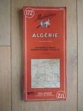Ancienne carte Michelin soldat guerre d' Algérie de 1956