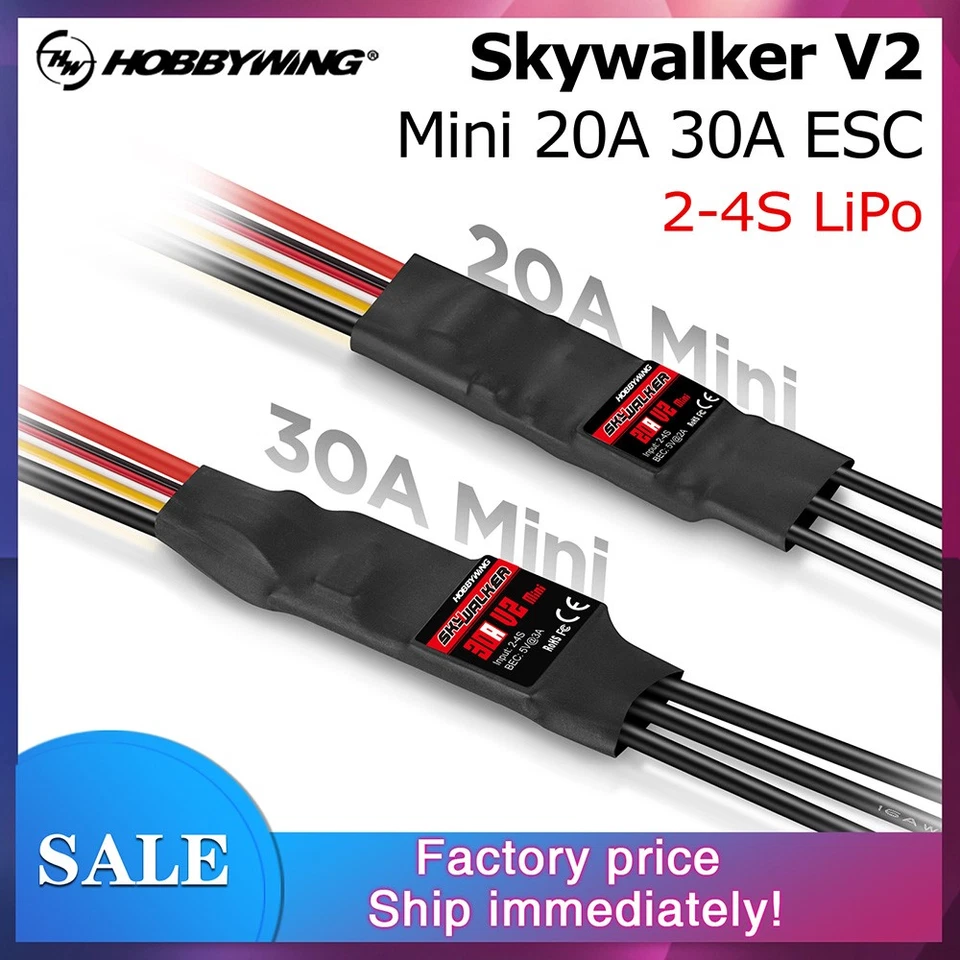 Hobbywing Skywalker 15-160A Brushless ESC 32-bit Reverse Break For RC Fixed Wing