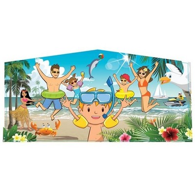 Tropical Island Art Panel 10x5 Vinyl Banner 13ft Inflatable Modular Bounce House