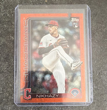 Topps 2025 Update Doug Nikhazy #US44 Orange Parallel Rookie /25 Guardians