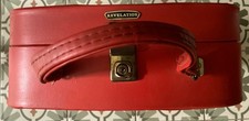 Vintage 1960s Red Suitcase Retro Luggage Made By Revelation