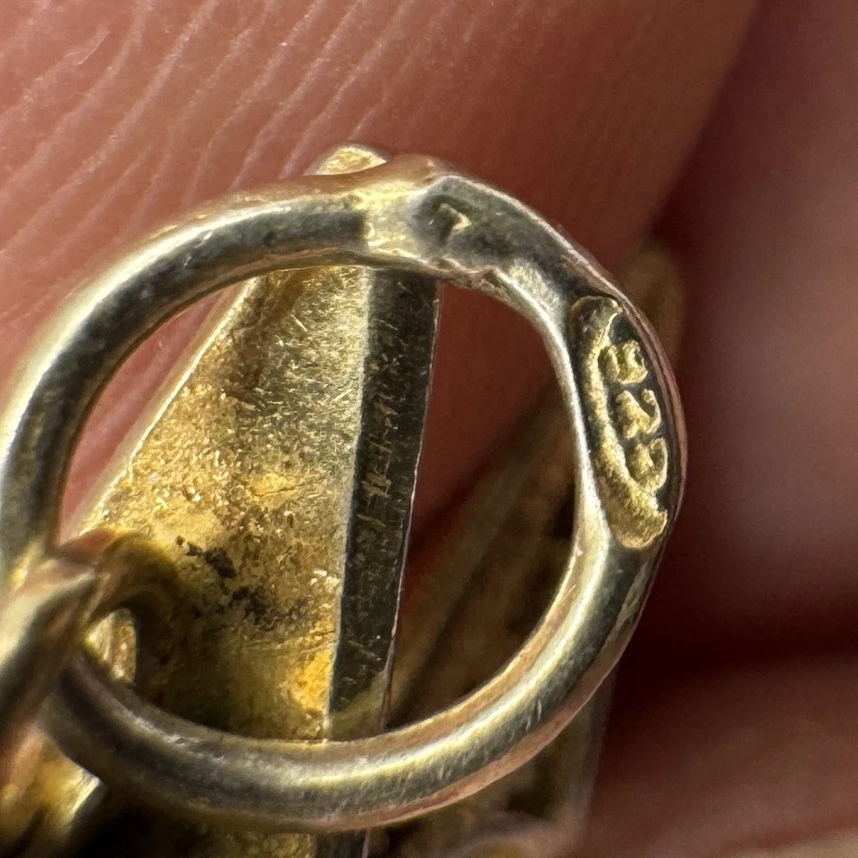 Pendentif Ancien « Croix De Malte » - argent massif Vermeil - Photo 3/3